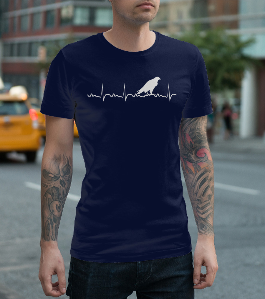 Peregrine Falcon Bird Heartbeat Pulse Animal T-Shirt