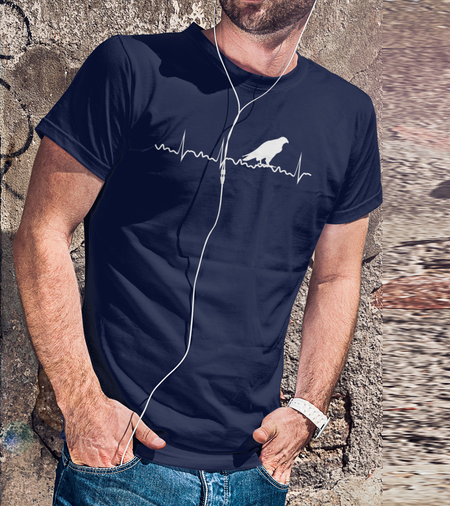 Peregrine Falcon Bird Heartbeat Pulse Animal T-Shirt