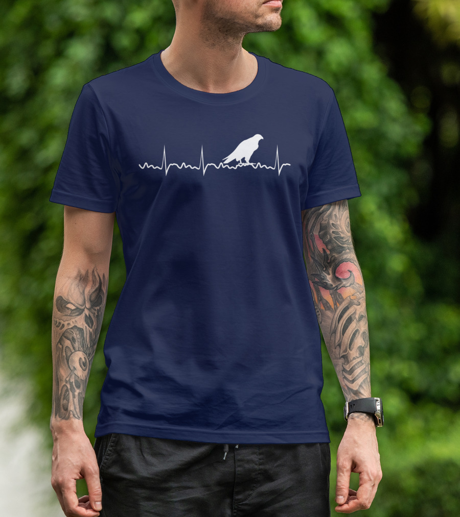 Peregrine Falcon Bird Heartbeat Pulse Animal T-Shirt