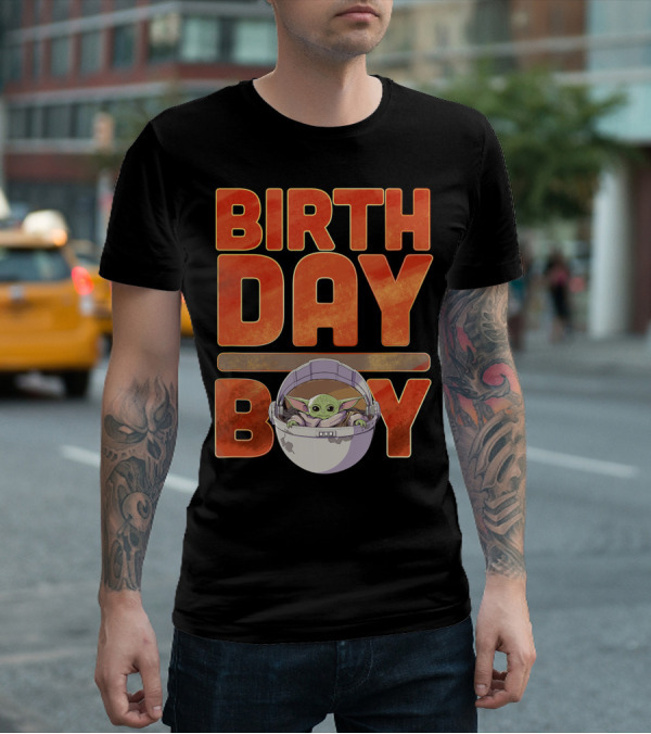 Star Wars Grogu Mandalorian Baby Yoda Birthday Boy T-Shirt