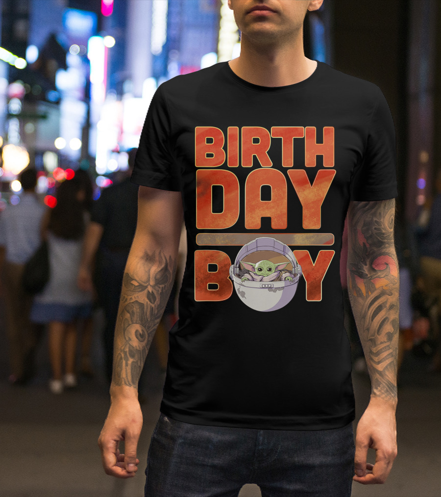 Star Wars Grogu Mandalorian Baby Yoda Birthday Boy T-Shirt