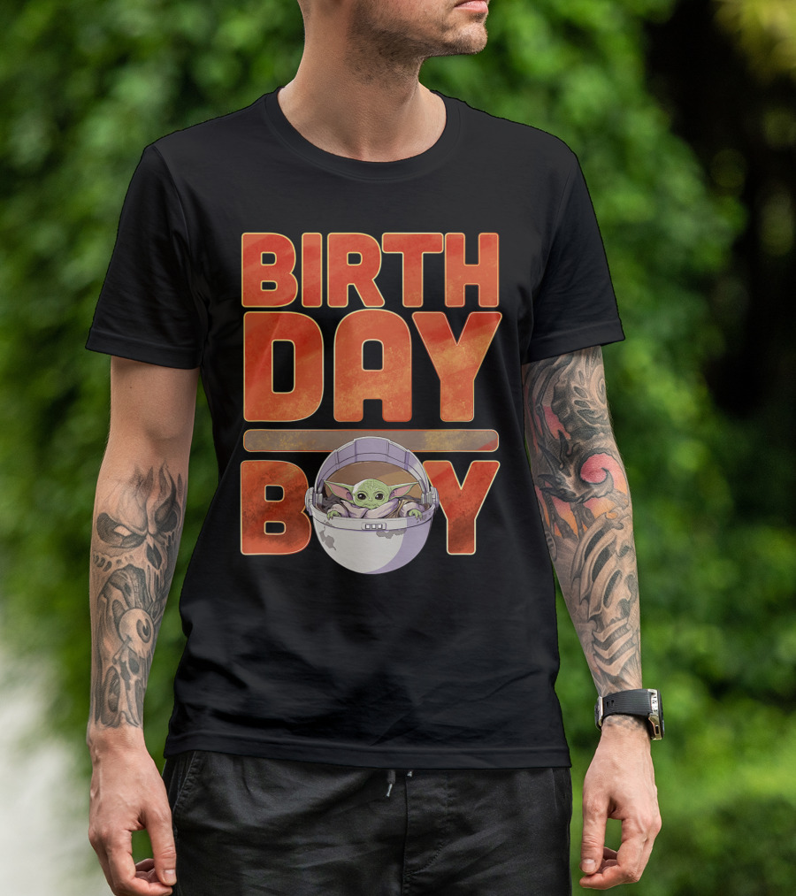 Star Wars Grogu Mandalorian Baby Yoda Birthday Boy T-Shirt