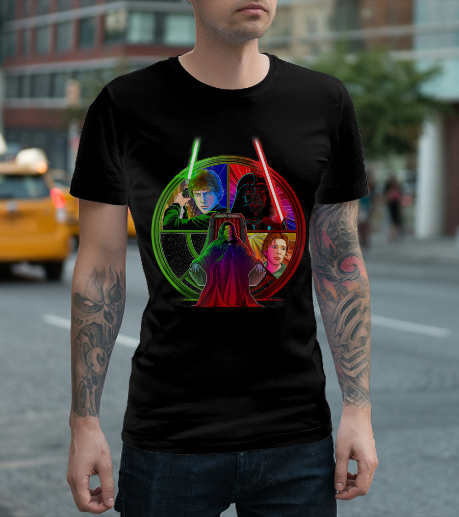 Star Wars Return Of The Jedi Exclusive Throne Room Luke Vader Emperor Leia T-Shirt