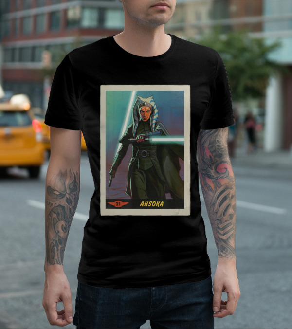 Star Wars Ahsoka Jedi Training Card The Mandalorian 21 T-Shirt