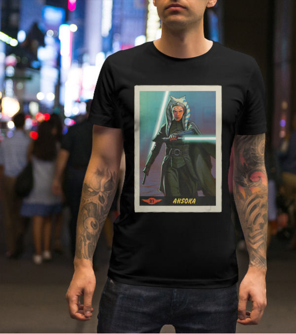 Star Wars Ahsoka Jedi Training Card The Mandalorian 21 T-Shirt