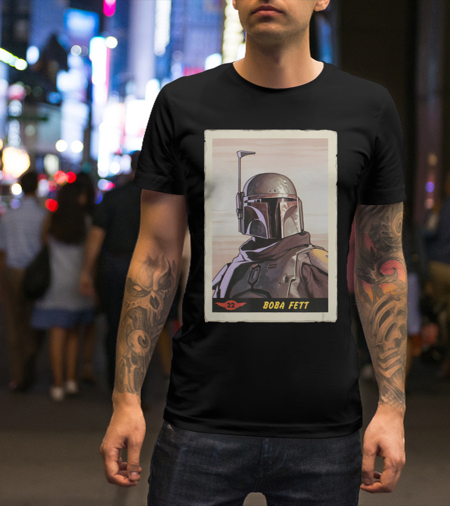 Boba Fett Star Wars Mandalorian Trading Card #22 T-Shirt