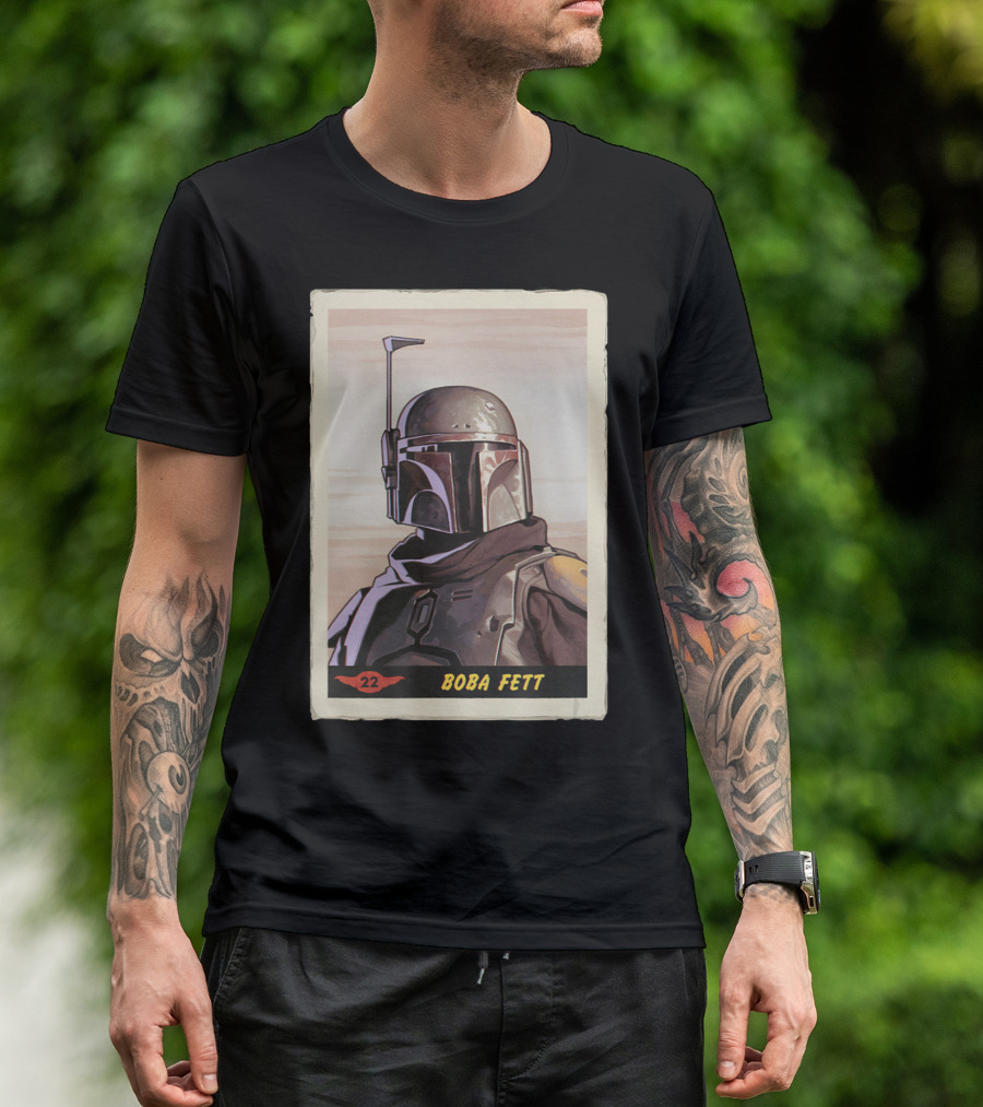 Boba Fett Star Wars Mandalorian Trading Card #22 T-Shirt