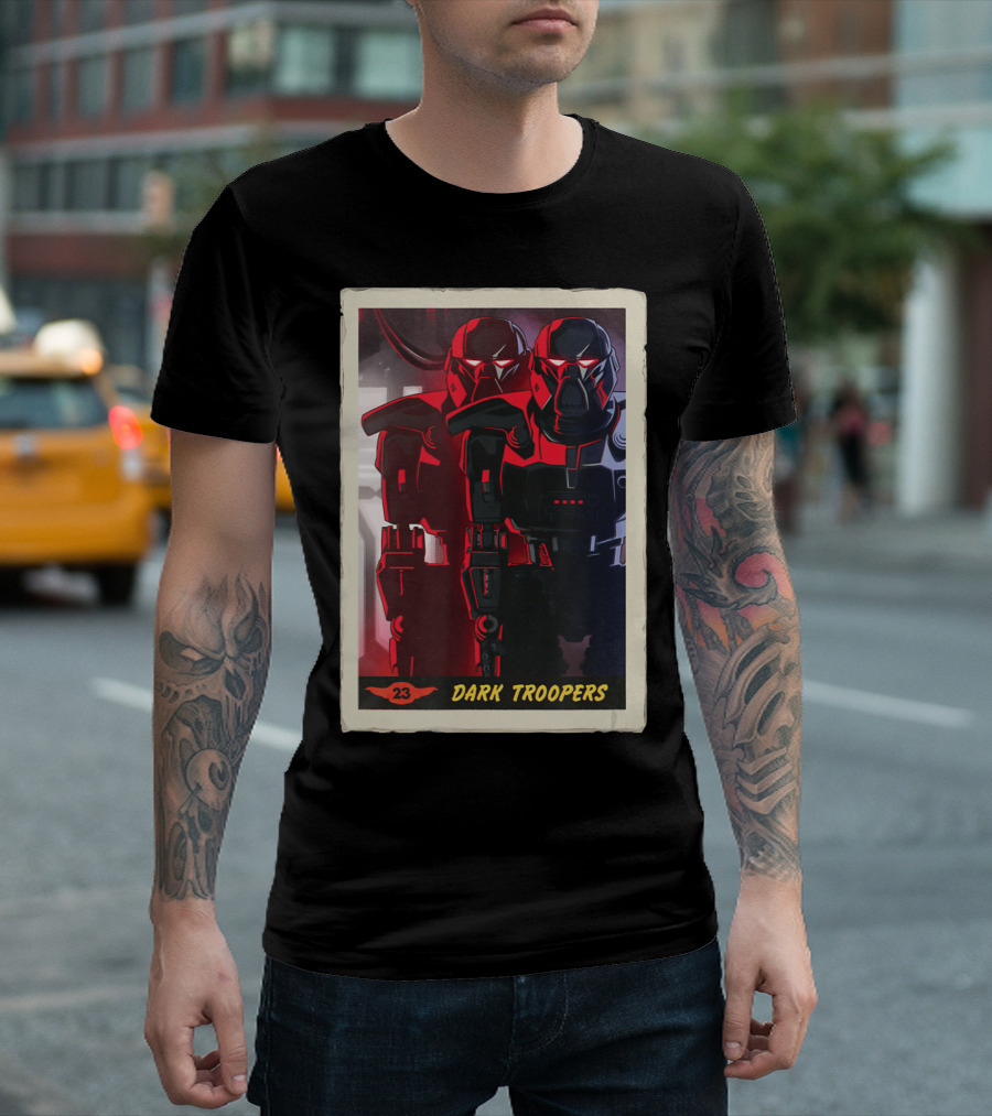 Star Wars The Mandalorian Dark Troopers Bounty Number 23 Trading Card T-Shirt