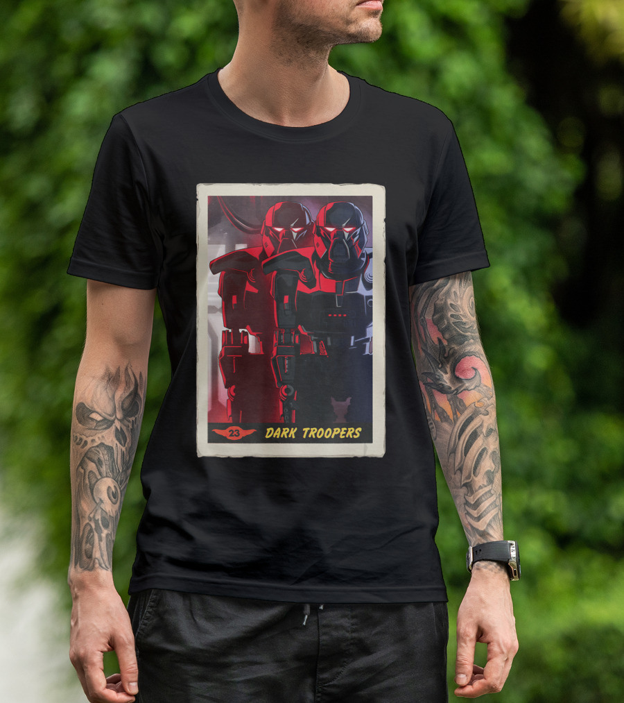 Star Wars The Mandalorian Dark Troopers Bounty Number 23 Trading Card T-Shirt