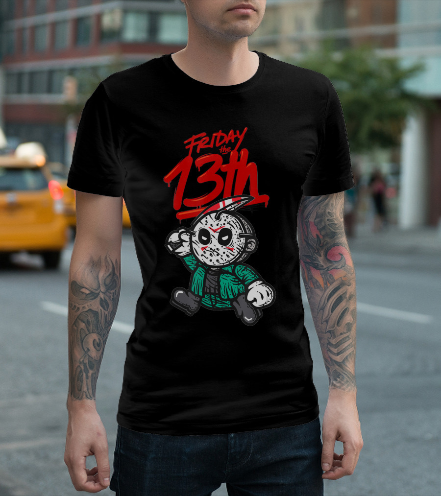 Friday the 13th Cute Baby Horror Characters Playing Horror T-Shirt