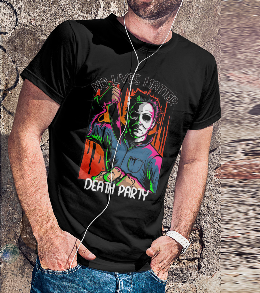 No Lives Matter Death Party Halloween Horror Character With Knife T-Shirt