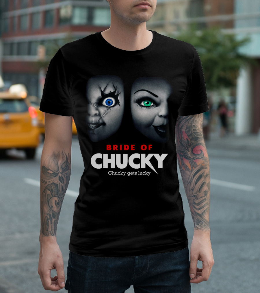 Bride of Chucky Chucky Gets Lucky Halloween Scary Horror T-Shirt
