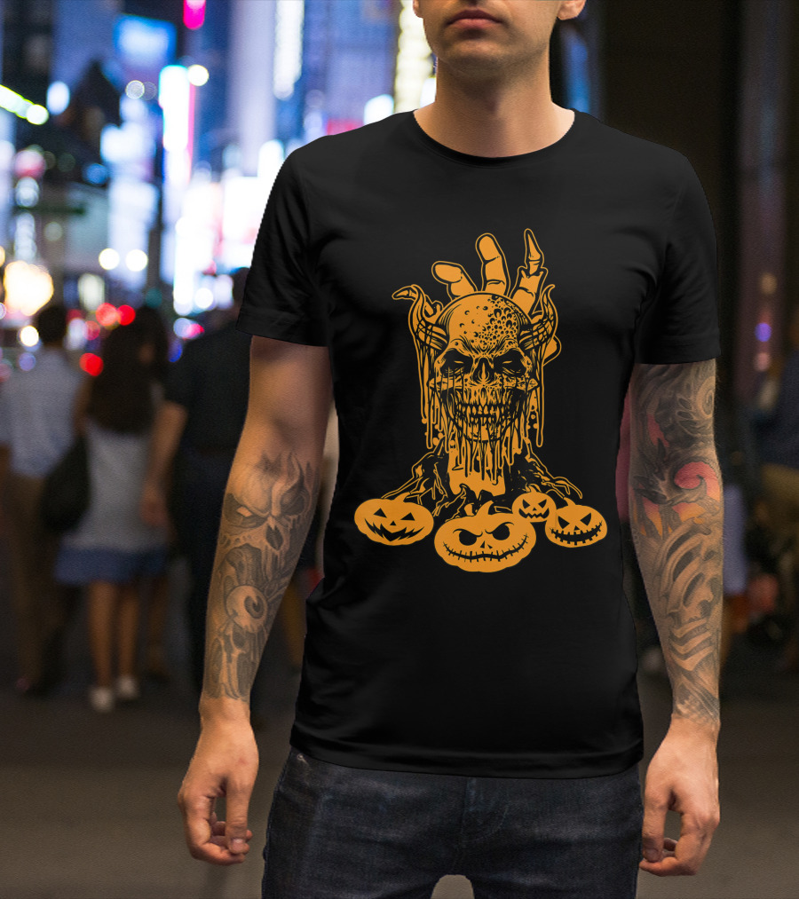 Happy Halloween Skull Horror Spooky Humorous Pumpkin Collection T-Shirt
