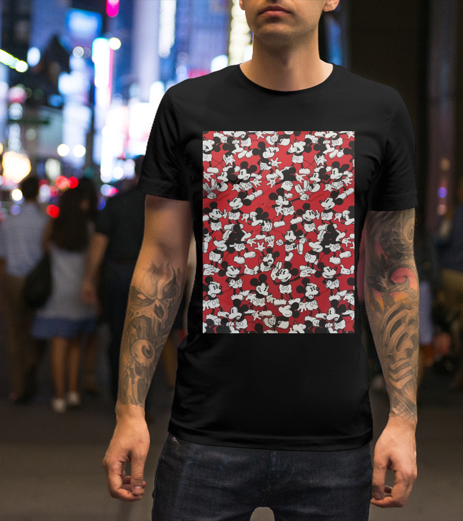 Mickey Mouse Classic Red And Black T-Shirt