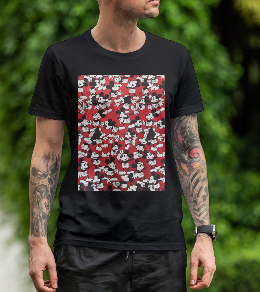 Mickey Mouse Classic Red And Black T-Shirt