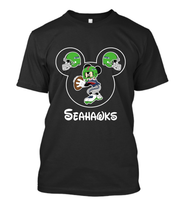 Mickey Mouse Seahawks Football Helmets T-Shirt