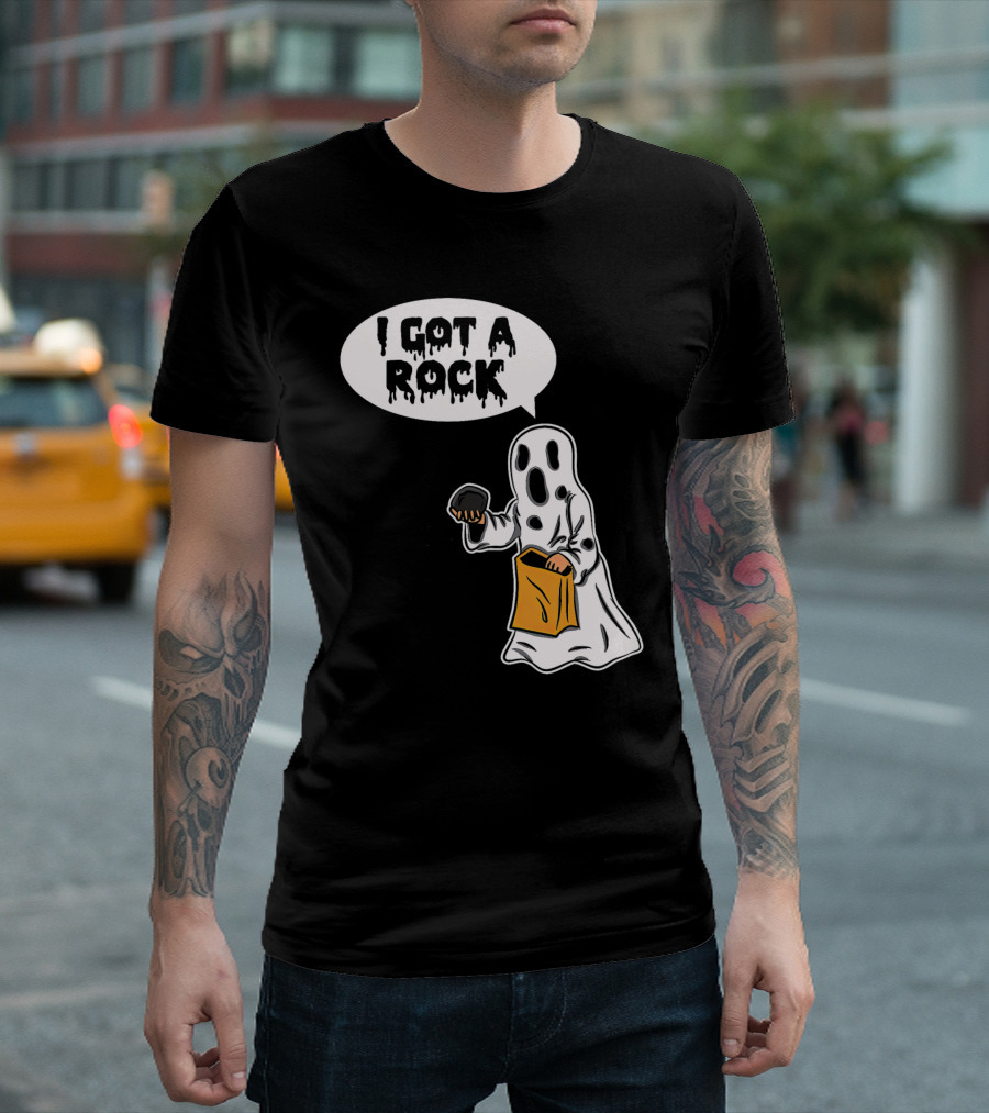 I Got A Rock Ghost Trick-or-Treating Halloween Humor T-Shirt