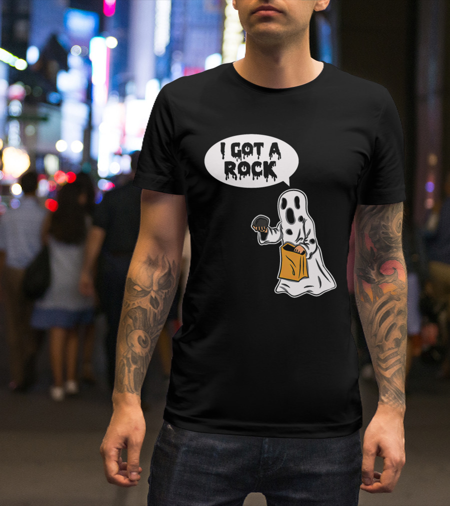 I Got A Rock Ghost Trick-or-Treating Halloween Humor T-Shirt