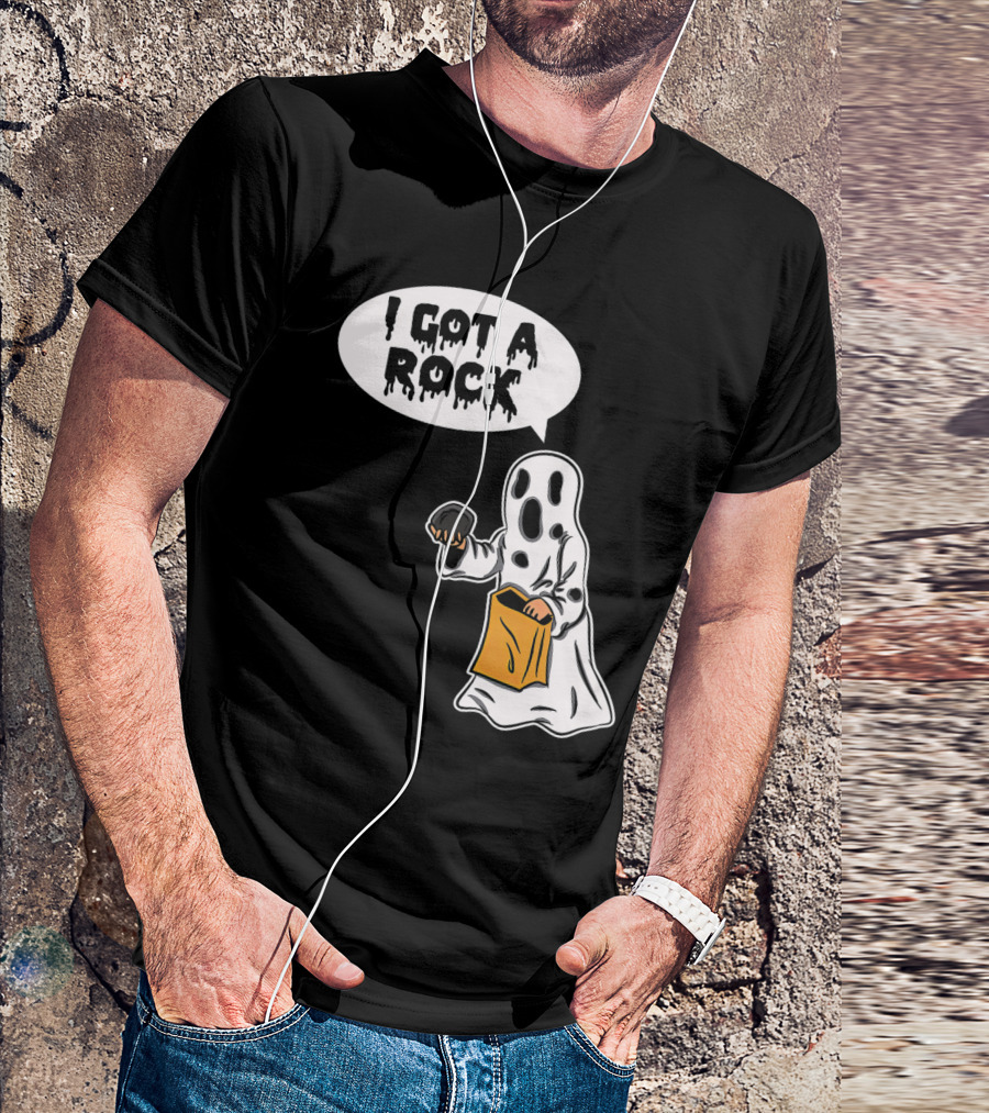 I Got A Rock Ghost Trick-or-Treating Halloween Humor T-Shirt