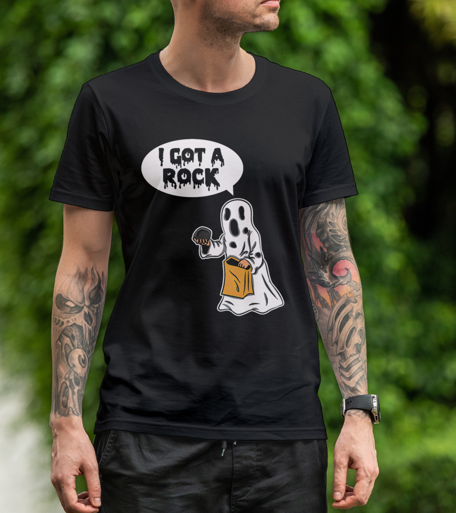 I Got A Rock Ghost Trick-or-Treating Halloween Humor T-Shirt