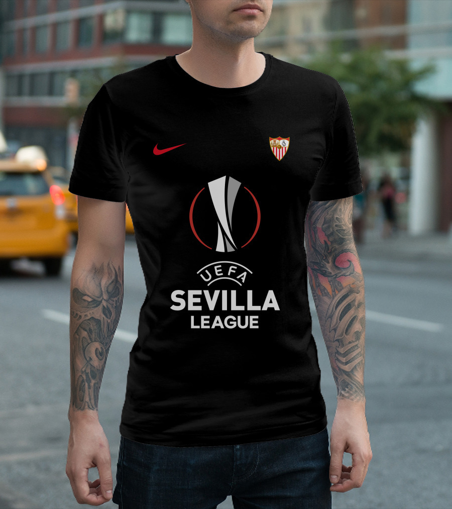 UEFA Sevilla League Logo Sevilla FC Badge T-Shirt