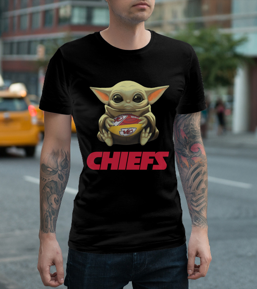 BABY YODA KANSAS CITY CHIEFS FOOTBALL T-Shirt