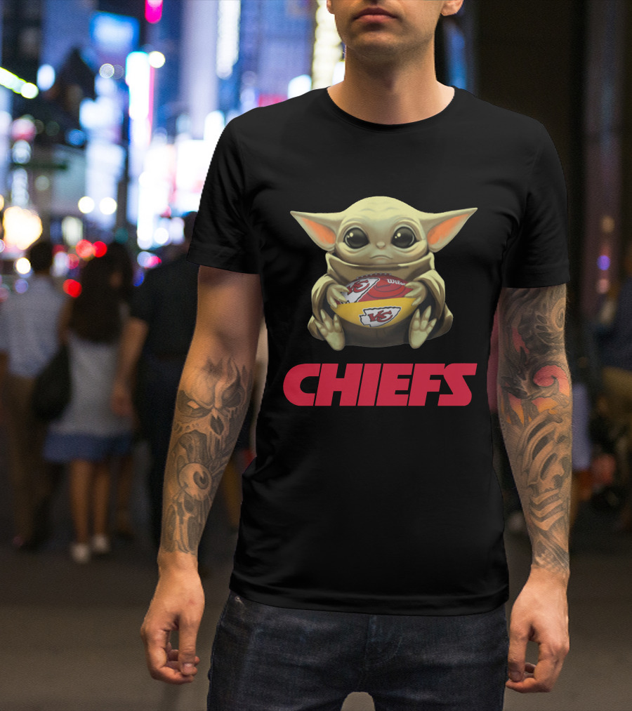 BABY YODA KANSAS CITY CHIEFS FOOTBALL T-Shirt