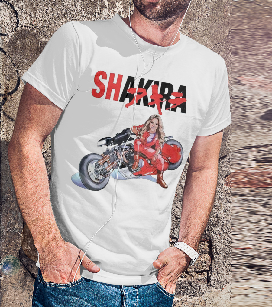 SHAKIRA Akira Anime Motorcycle Rider T-Shirt