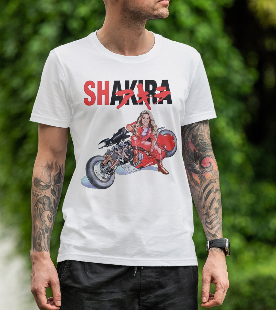 SHAKIRA Akira Anime Motorcycle Rider T-Shirt