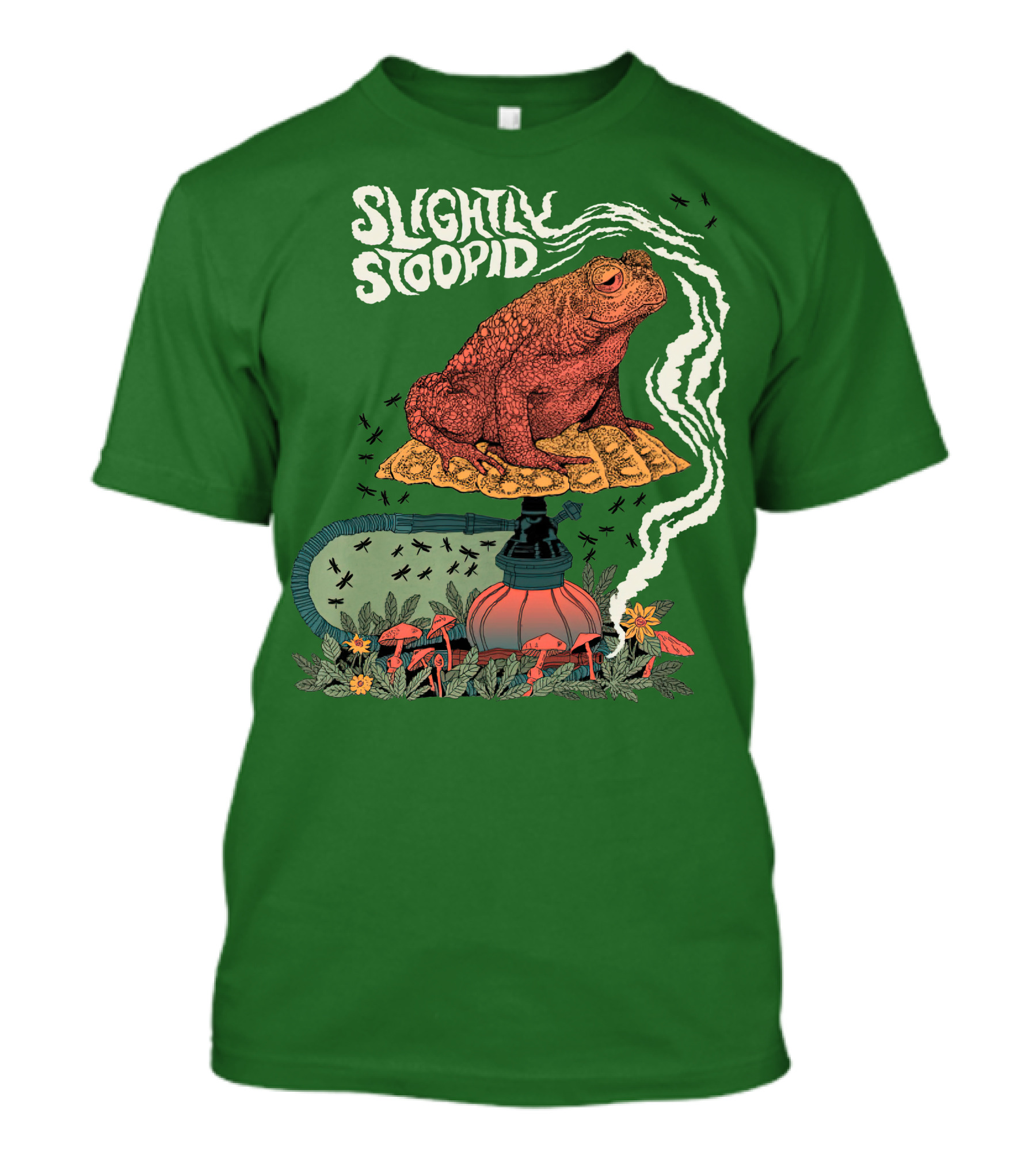 Slightly Stoopid Toad On Hookah With Mushrooms And Smoke T-Shirt