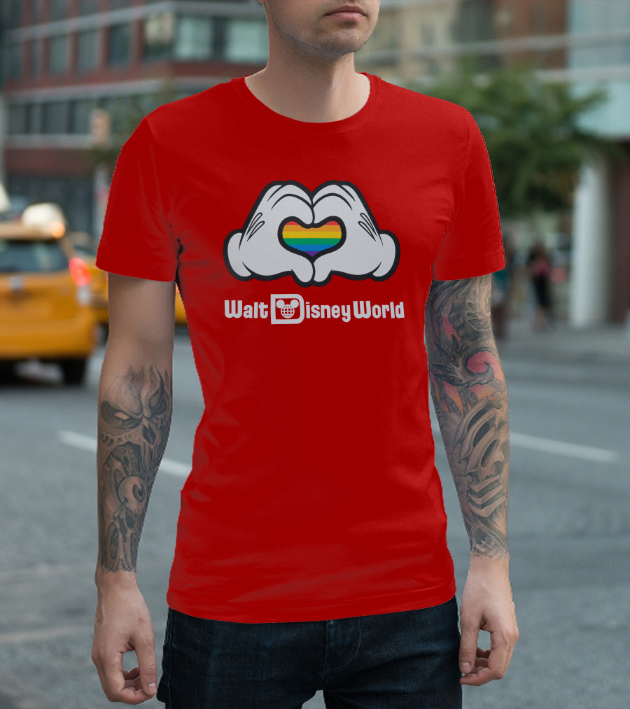 Walt Disney World Pride Heart Hands Rainbow T-Shirt