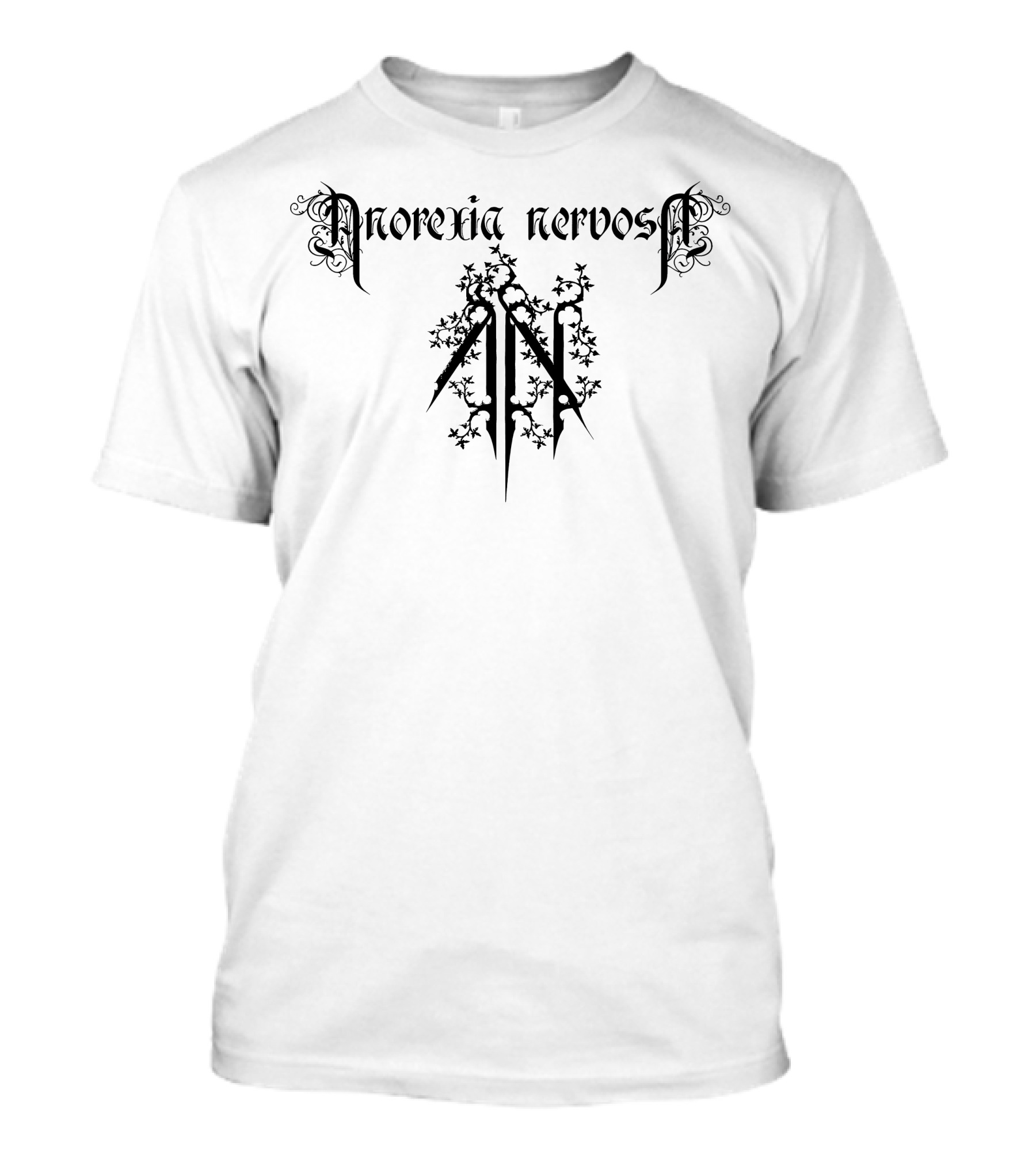 Anorexia Nervosa AN Symbol Floral Gothic T-Shirt