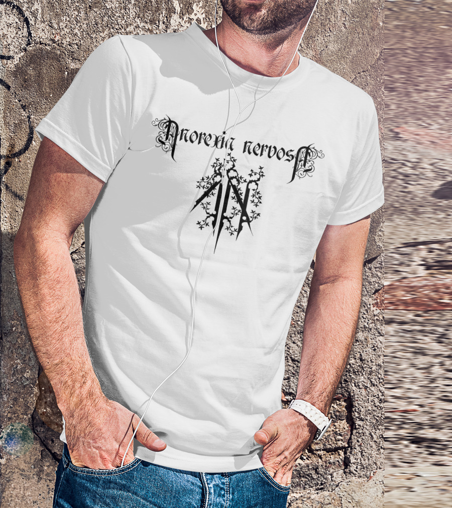 Anorexia Nervosa AN Symbol Floral Gothic T-Shirt