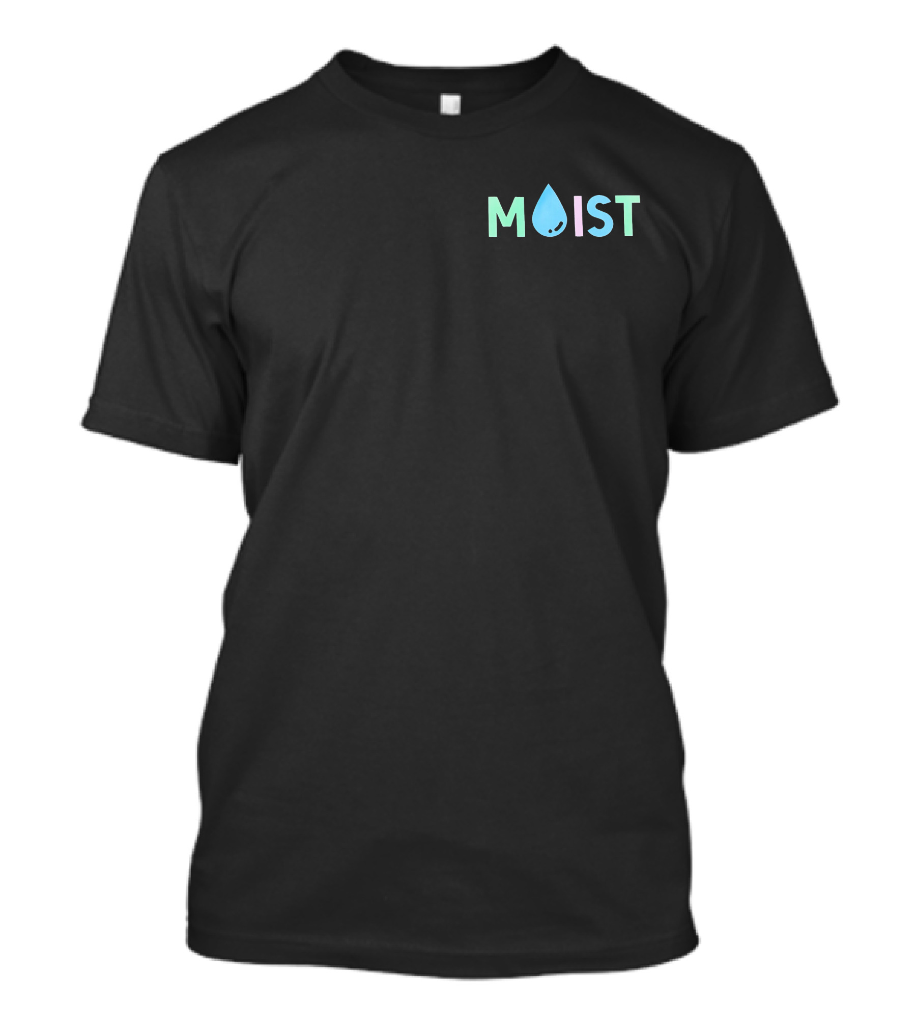 Moist Drop Text Logo Pastel Colors T-Shirt