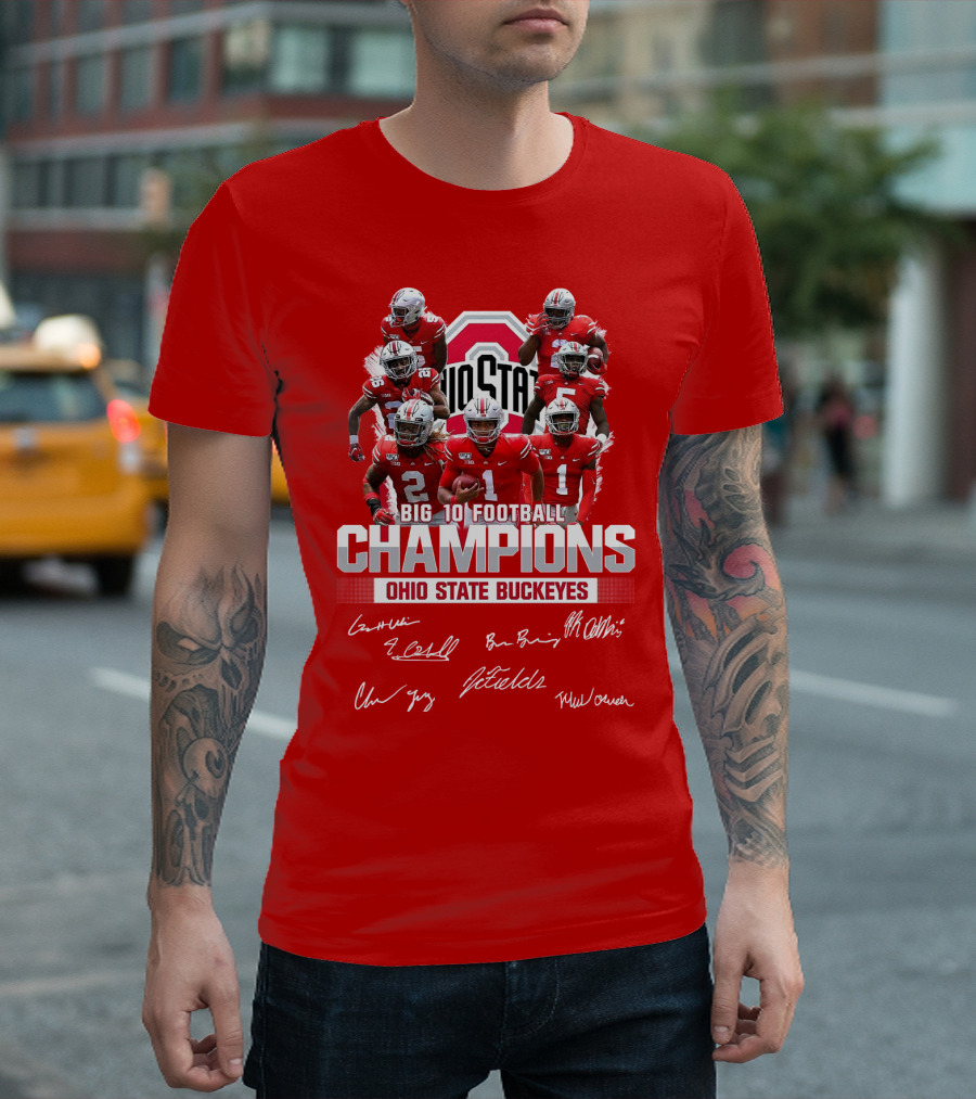 Big 10 Football Champions Ohio State Buckeyes T-Shirt
