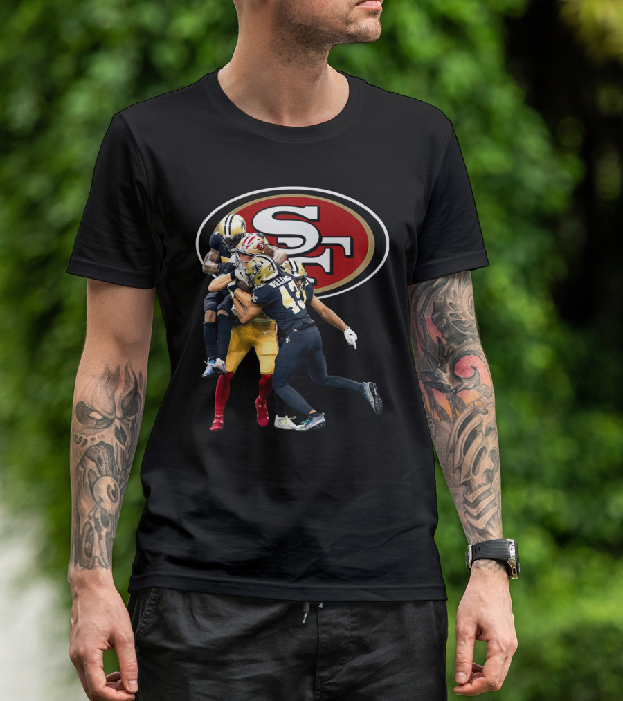 SF 49ers Vs Saints Football Clash T-Shirt