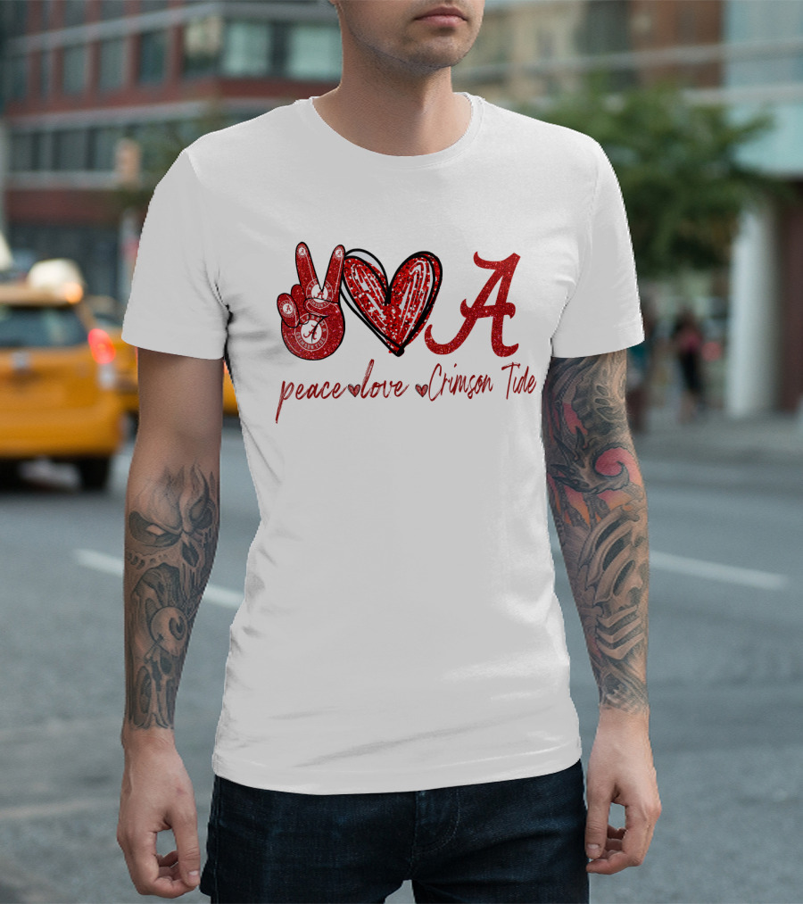 Peace Love Crimson Tide T-Shirt