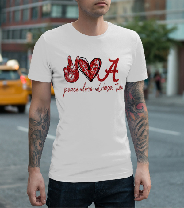 Peace Love Crimson Tide T-Shirt