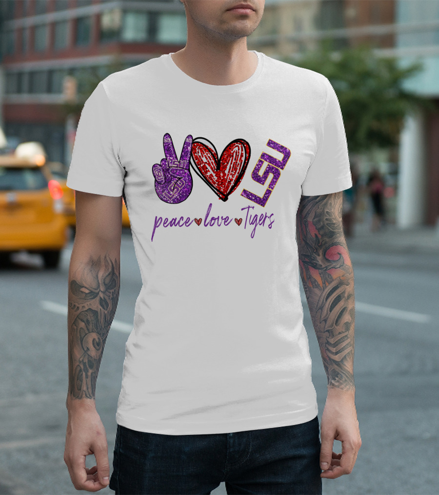 Peace Love Tigers LSU T-Shirt
