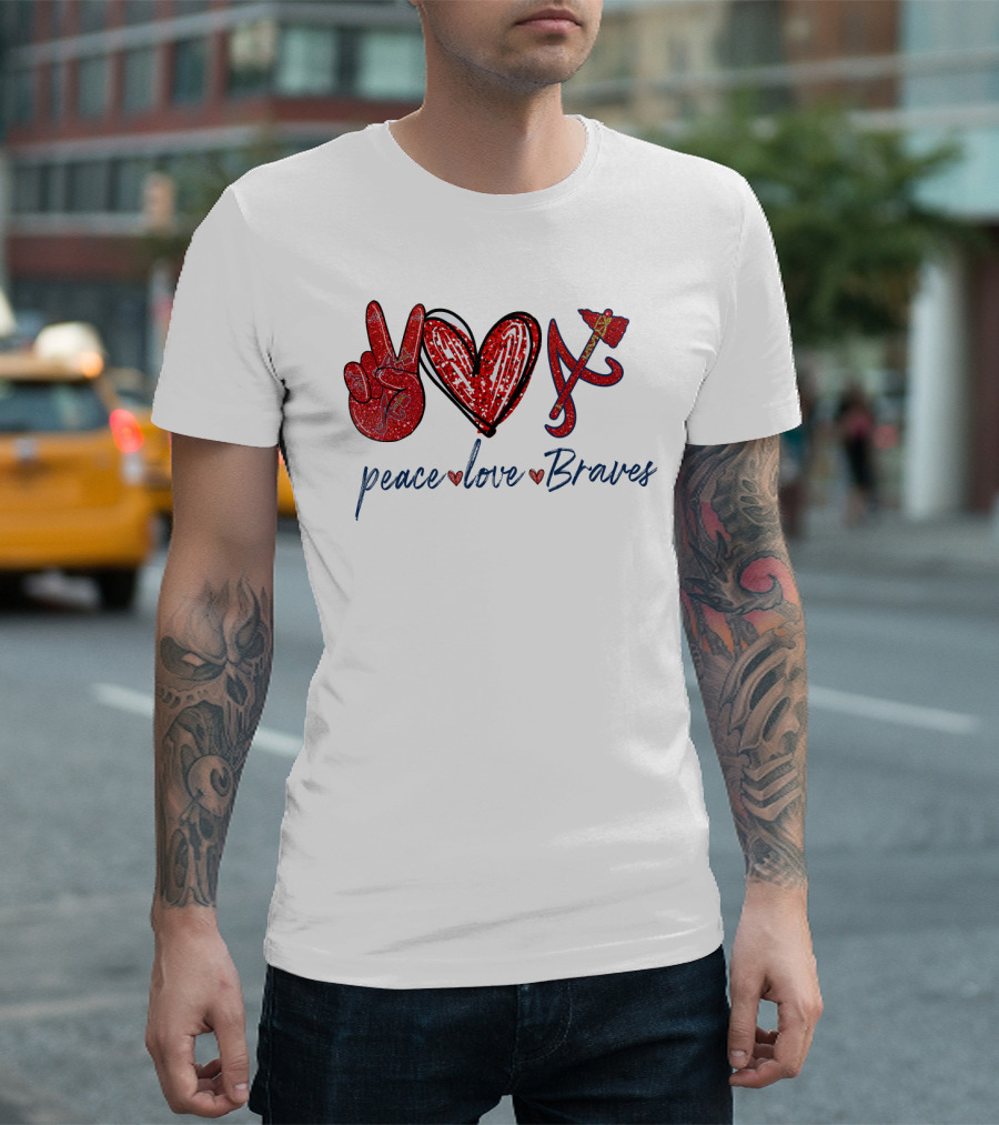 Peace Love Braves T-Shirt