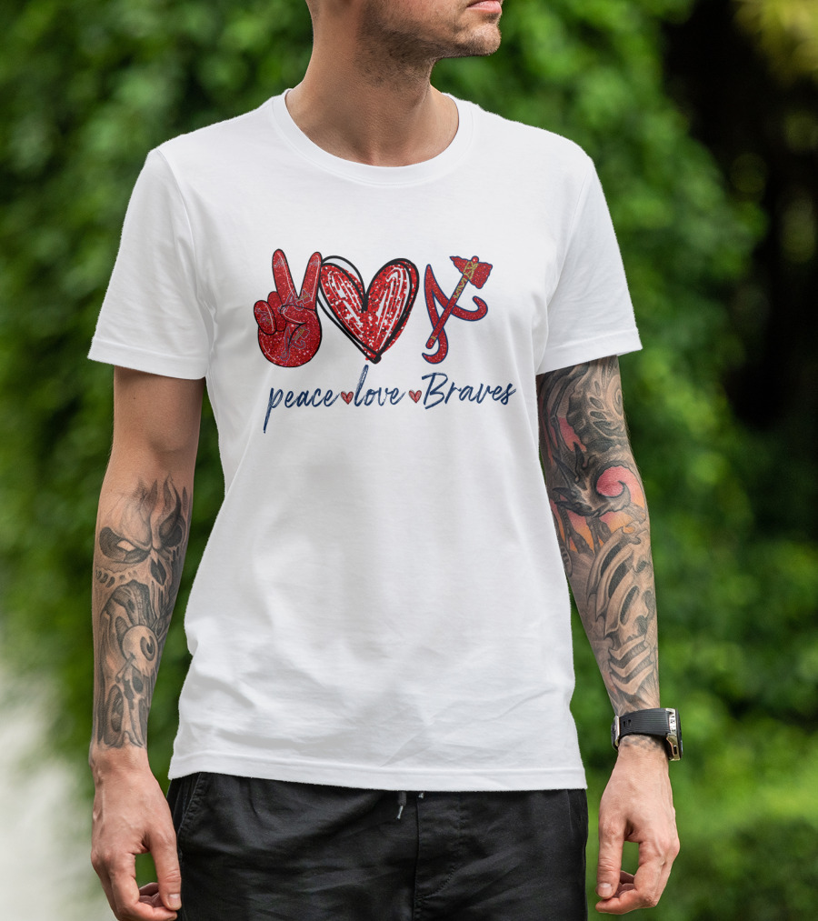 Peace Love Braves T-Shirt
