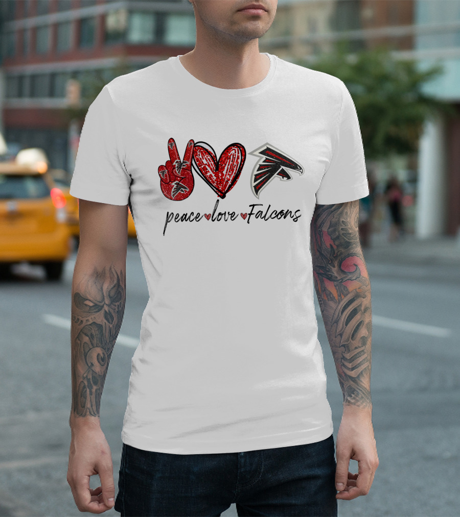 Peace Love Falcons T-Shirt