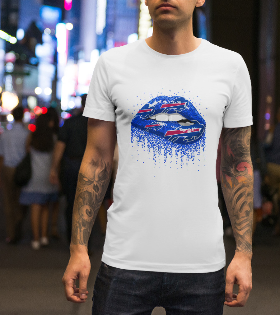 Buffalo Bills Football Team Blue Lips T-Shirt