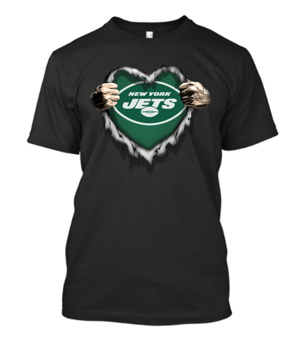 New York Jets Heart Ripped T-Shirt