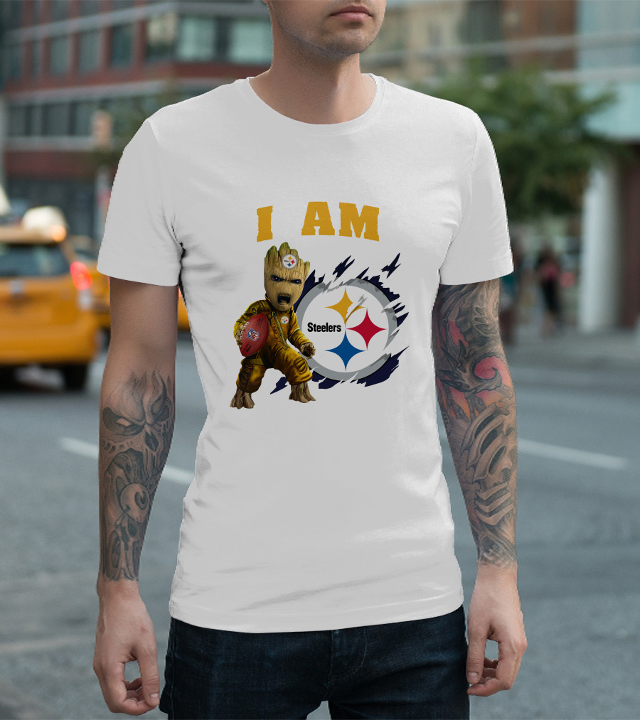 I Am Groot Steelers NFL Football Fan Gear T-Shirt