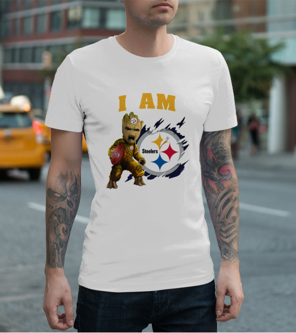 I Am Groot Steelers NFL Football Fan Gear T-Shirt