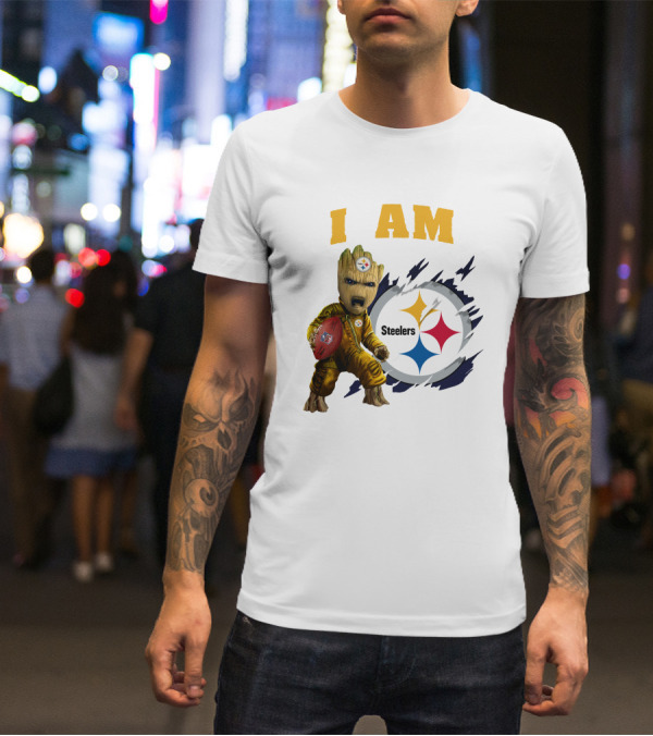 I Am Groot Steelers NFL Football Fan Gear T-Shirt