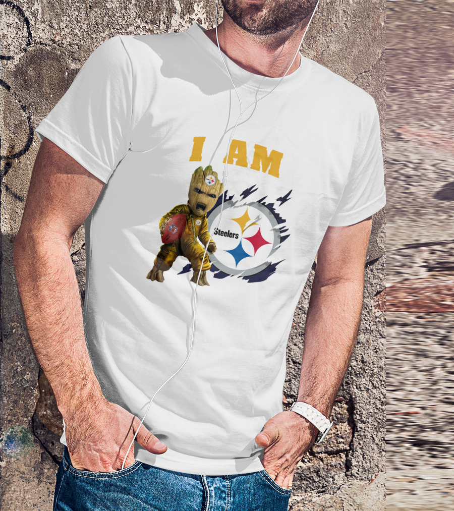 I Am Groot Steelers NFL Football Fan Gear T-Shirt
