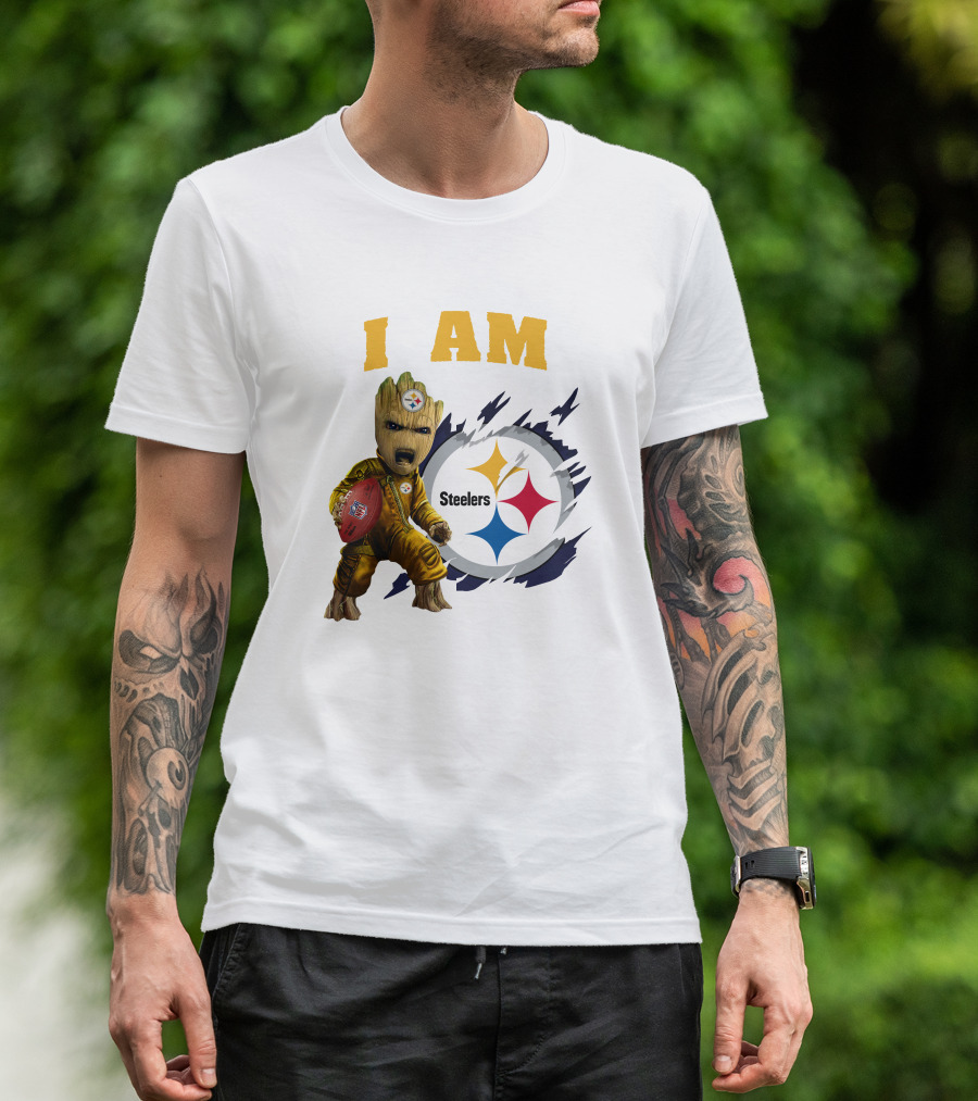 I Am Groot Steelers NFL Football Fan Gear T-Shirt