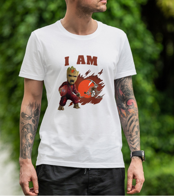 I Am Groot Cleveland Browns Football Character T-Shirt